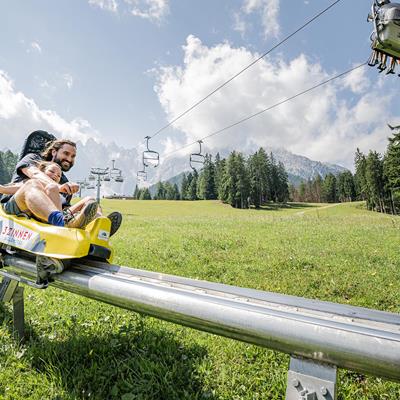 Summer toboggan run in South Tyrol