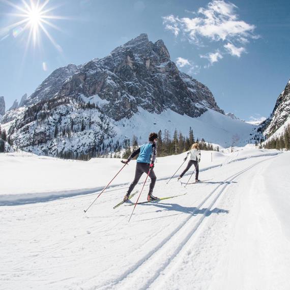 Crosscountry skiing 3 Zinnen Dolomites