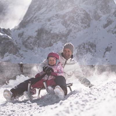 Rodelen in Zuid-Tirol